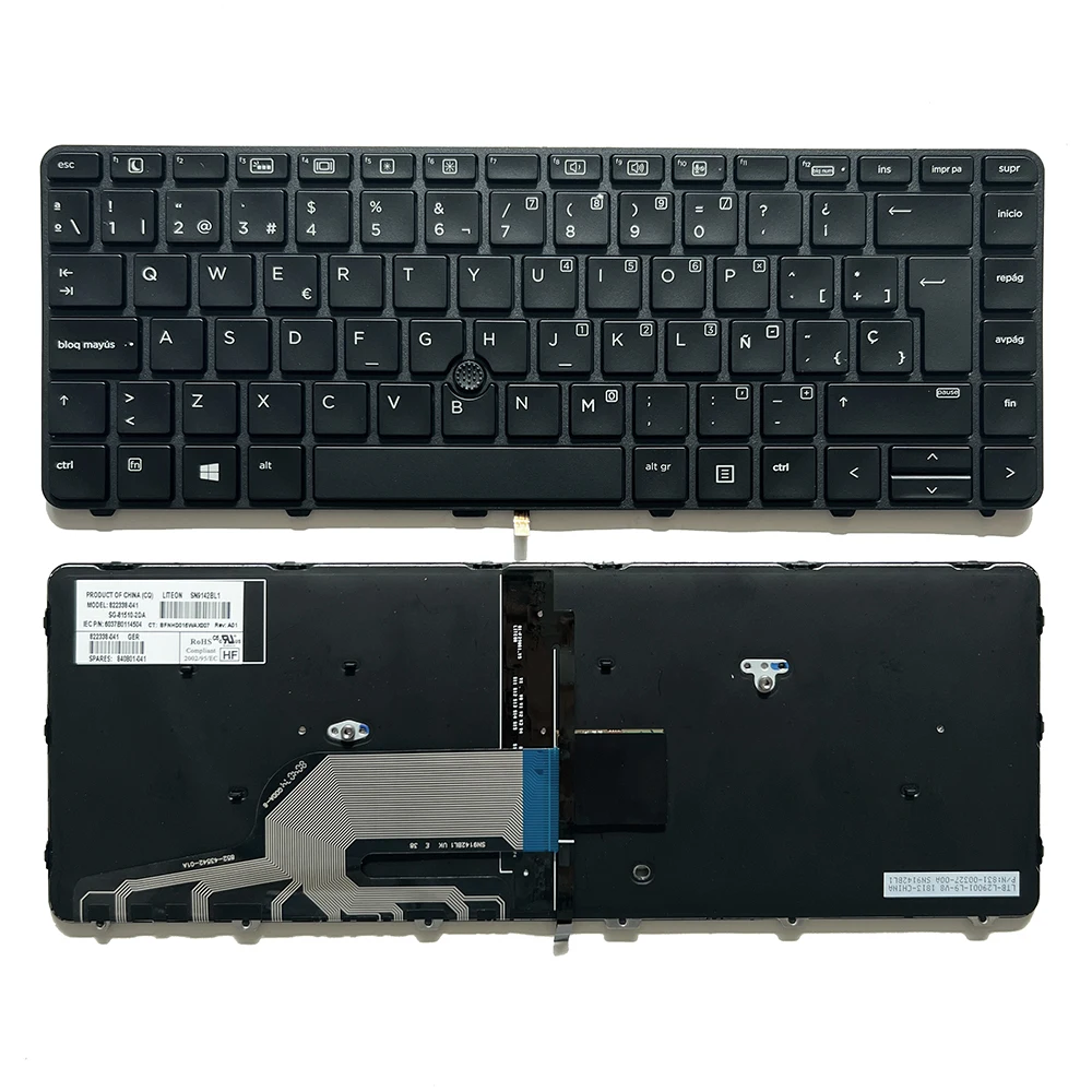 440 G3 испанская клавиатура с подсветкой для HP Probook 430 G4 445 640 G2 645 точкой