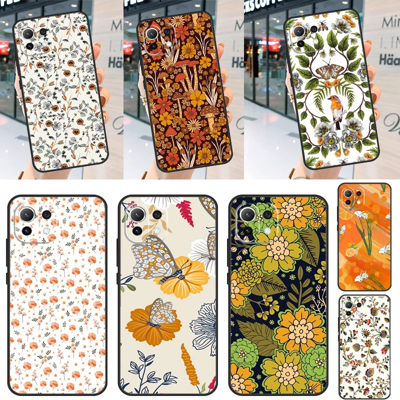 Чехол с изображением оранжевых цветов для POCO F5 Pro X3 X5 M4 F3 X4 F4 GT чехол Xiaomi 11T 12T 11 12 13