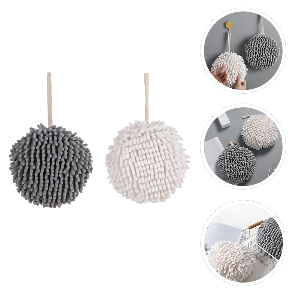 

Towel Towels Hand Cleaning Hanging Absorbent Cloth Kitchen Dish Guest Bathroom Quick Dry Loophome Water Tie Chenille Microfiber