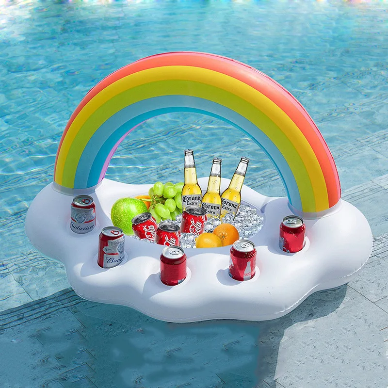 

90CM Inflatable Rainbow Ice Bar Cloud Salad Bar Water Food Tray In Stock