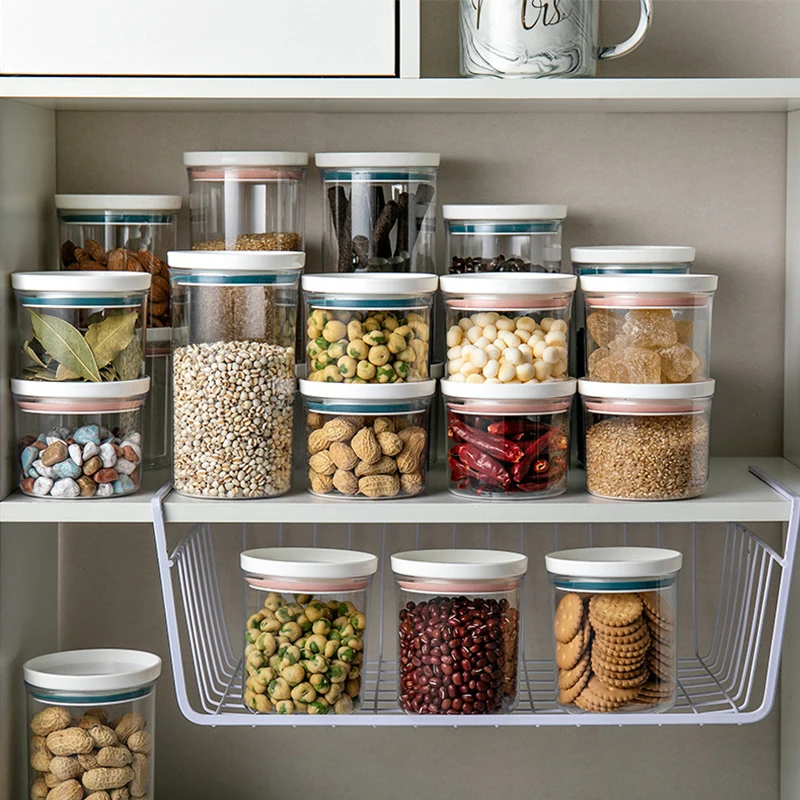 

Food Storage Box Sealed Refrigerator Organizer Tea Bean Grain Spice Storage Tank Transparent Sealed Cans Kitchen Containers