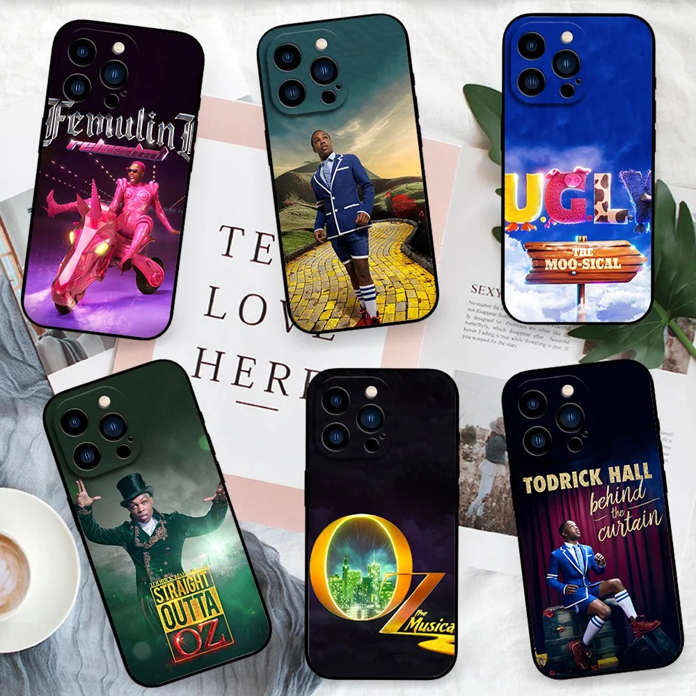 Singer Todrick Hall U.G.L.Y. the Moo-sical For iPhone 11 12 13 14 15 16 Pro Max Plus Black Soft Case Shell