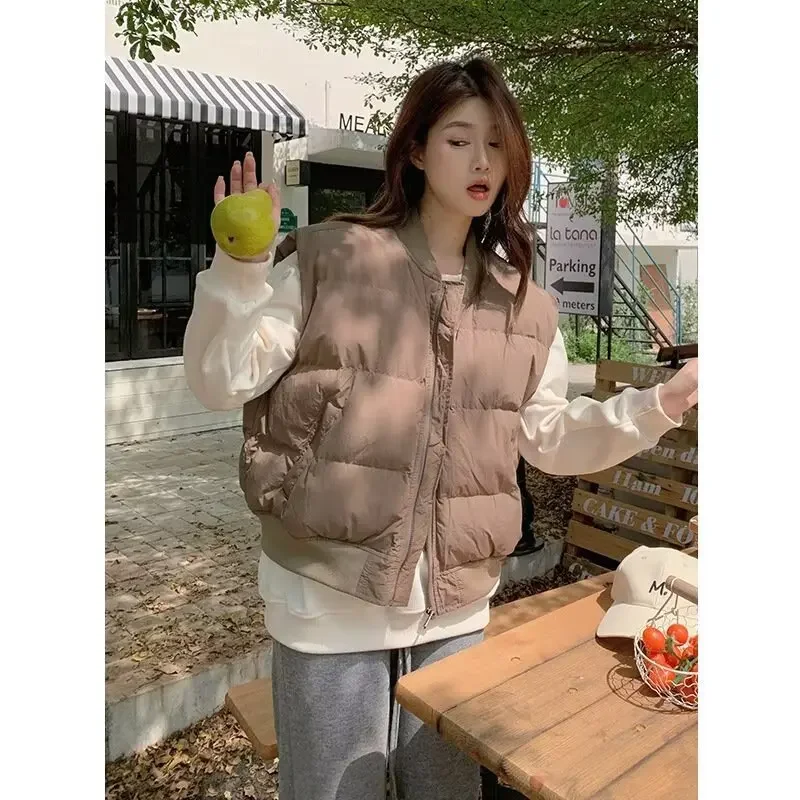 Новое хлопковое пальто свободного кроя женский жилет 2024 осень-зима повседневный