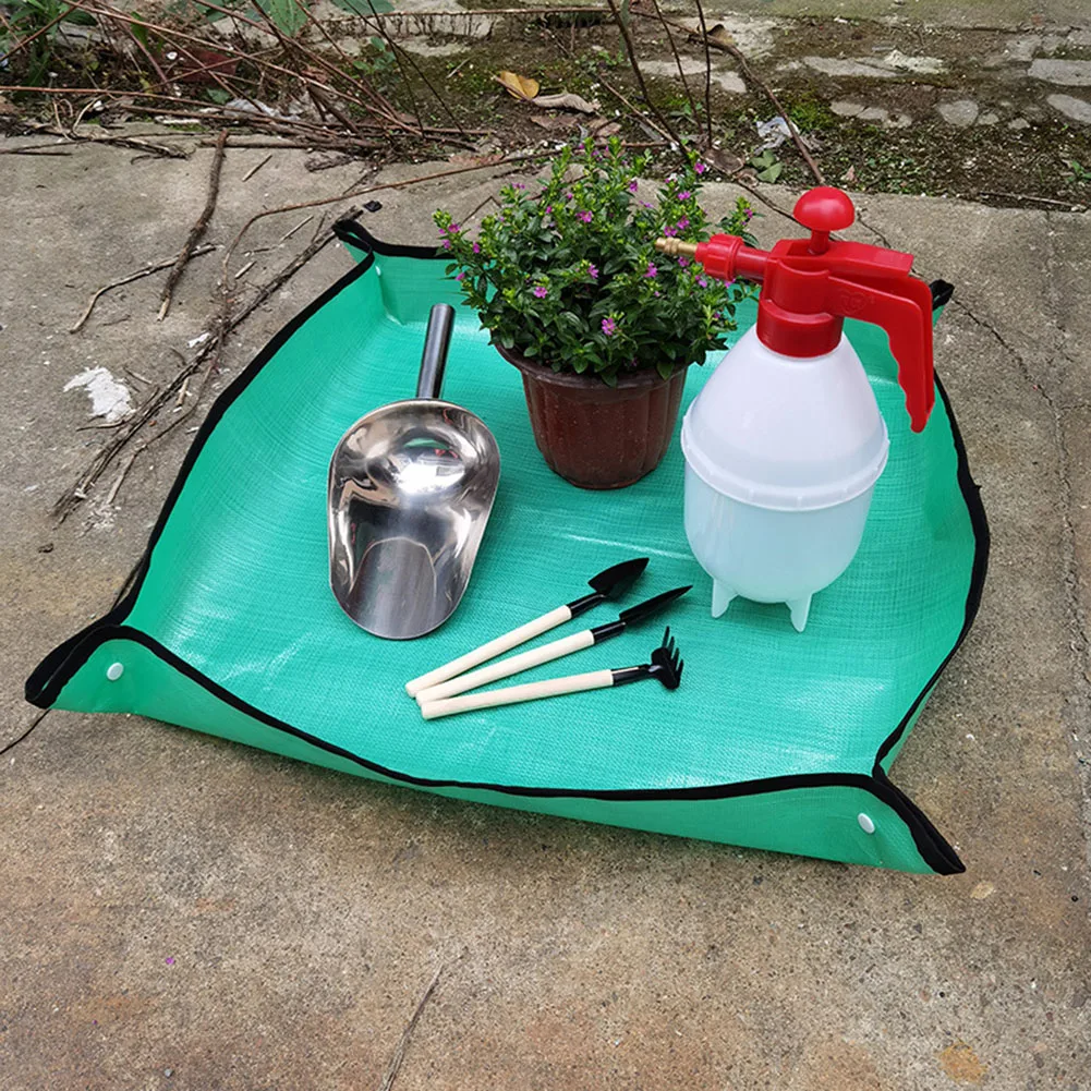 

1pc Planting Mat Gardening Potting Pad Foldable Outdoor Garden Plant Flower Pot Transplanting Waterproof Mats Potting Pad