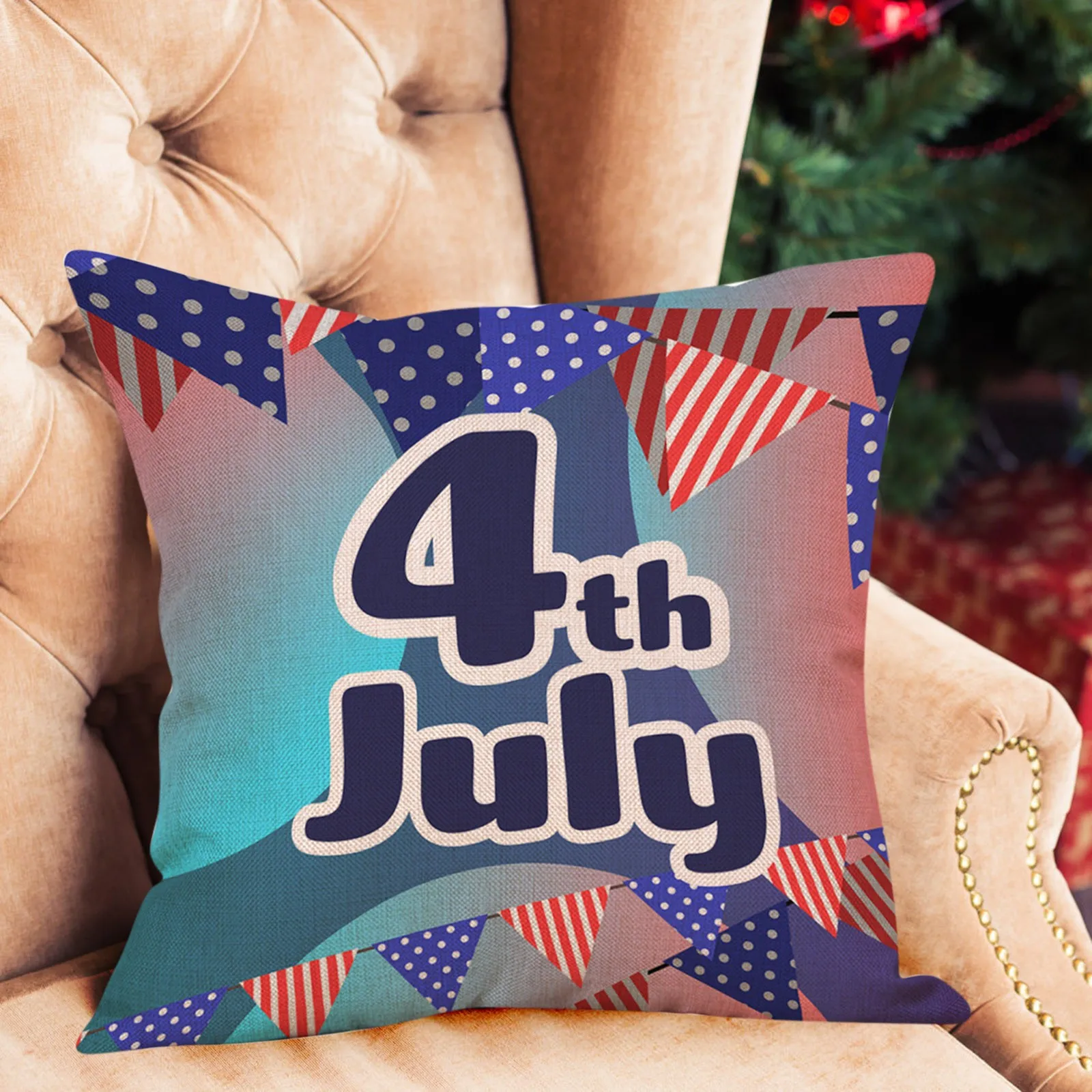

July 4 Decorative Pillowcase Independence Day Memorial Day Set American Flag Stars And Stripes Patriotic Pillow Beauty Pillow