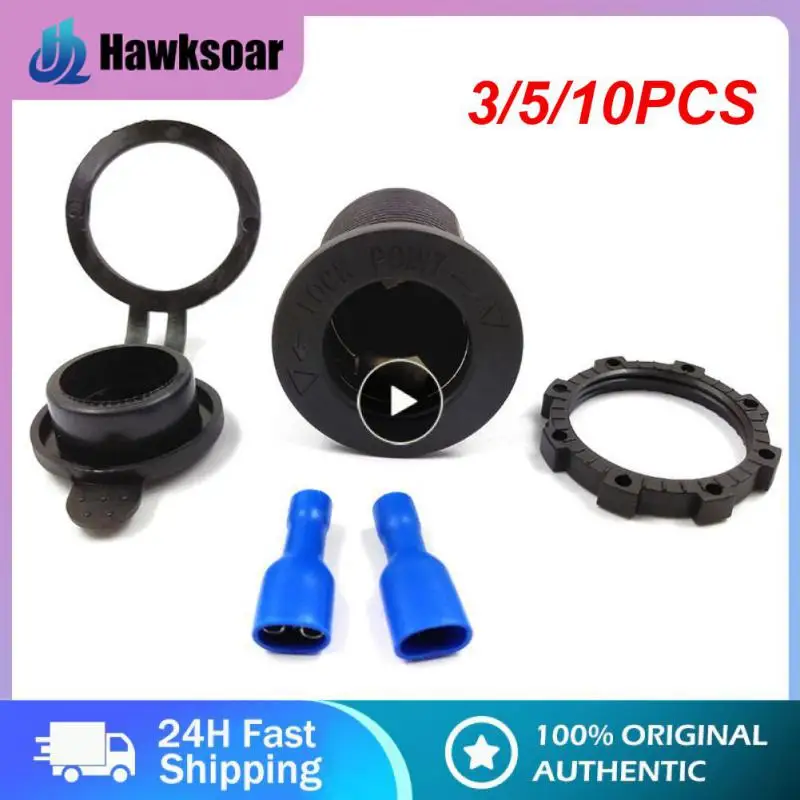 

3/5/10PCS Car Modified Socket Portable Car Motorcycle Battery Caravan Modified Cigarette Lighter Female Socket Waterproof