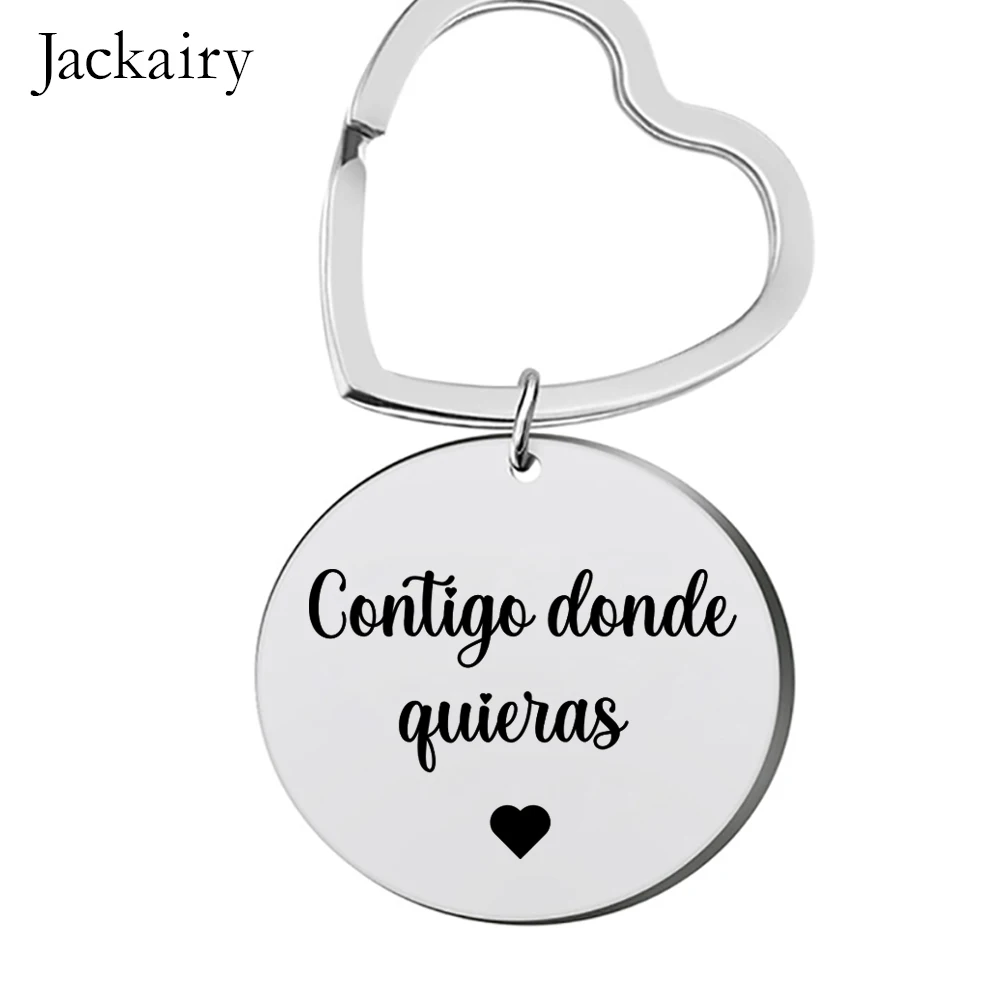 Брелок для пары подарок жены мужа Contigo Donde Qularlalarla подвески из нержавеющей стали