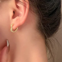 micro inlaid zircon love ear buckle female korean fashion personality temperament peach heart earrings simple ear jewelry