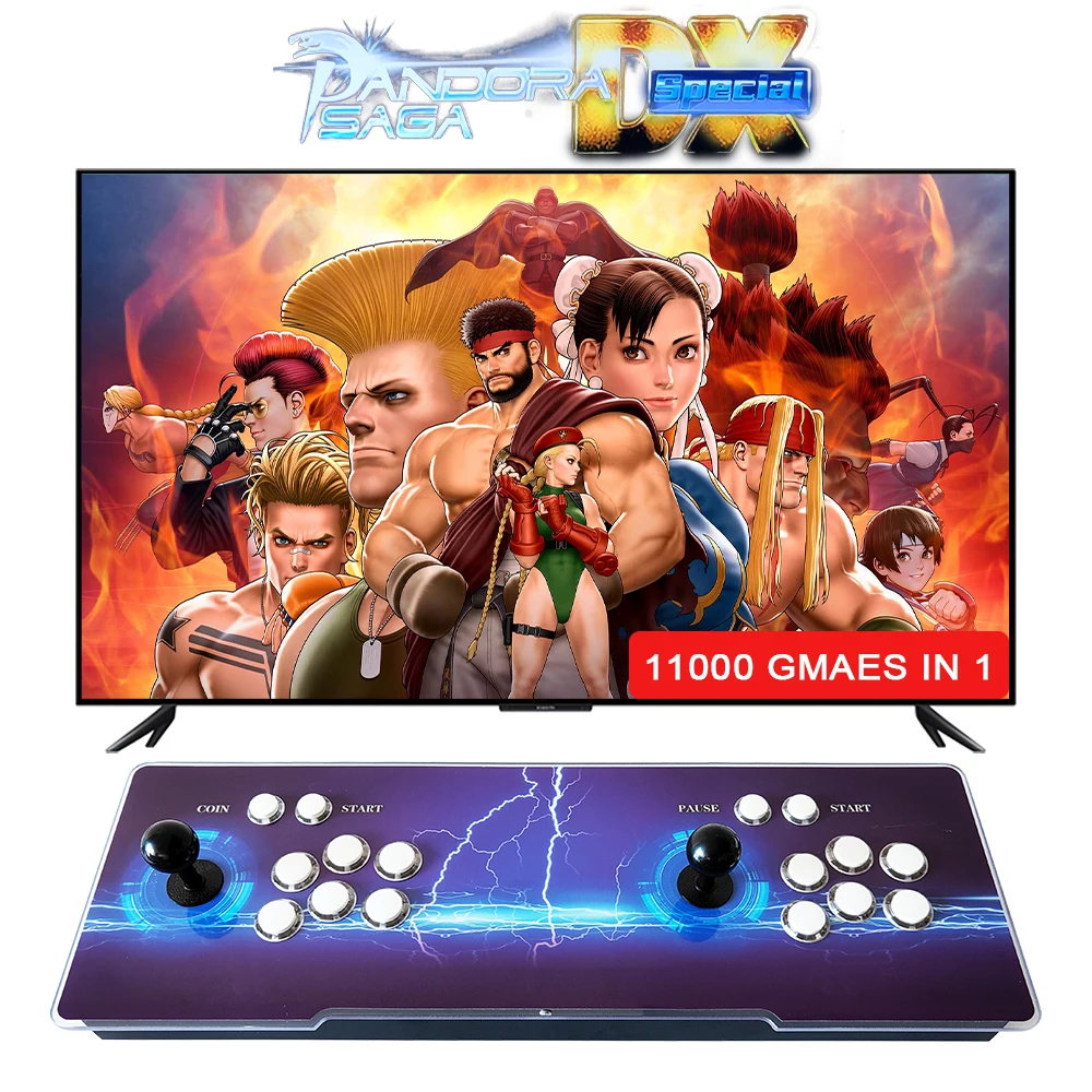 

11000 в 1 Pandora Сага DX специальная коробка 3D Ретро аркадная игровая консоль 4 игрока Bartop