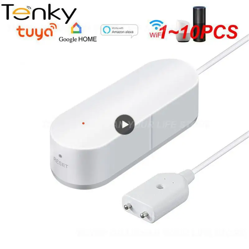 

Умный детектор воды Tuya, устройство с голосовым управлением, Wi-Fi, детектор утечки воды для умного дома, 1-10 шт.