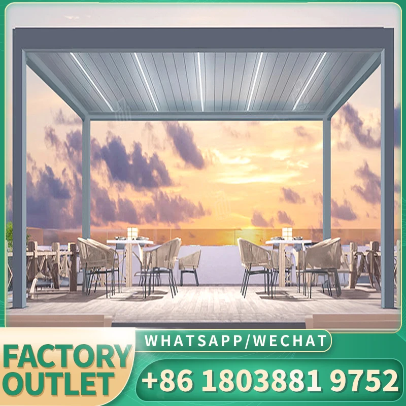 Кровельный дождевой навес электрическая выдвижная система раздвижная беседка