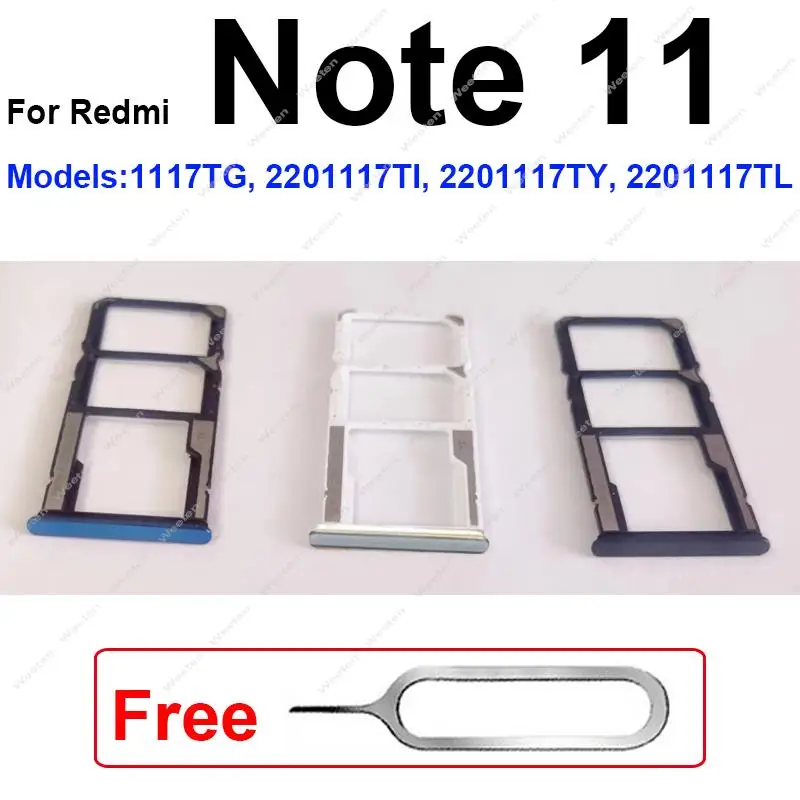Фото Лоток для SIM-карты для Xiaomi Redmi Note 11 11S 11 Pro 4G 5G, держатель слота для SIM-карты, адаптер для чтения карт, замена №2