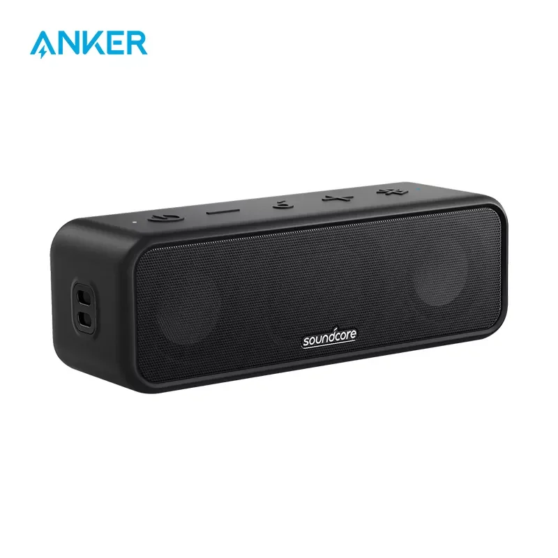 

Soundcore 3 Bluetooth Speaker with Stereo Sound, Pure Titanium Diaphragm Drivers, PartyCast Technology, BassUp, 24H Playtime