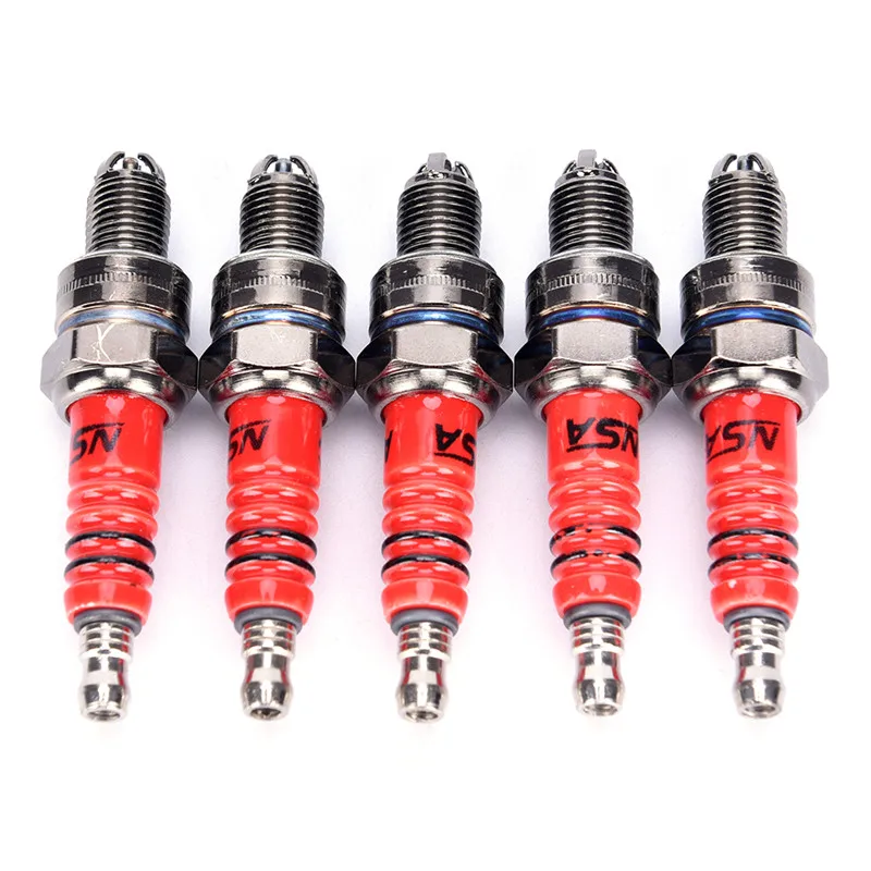 

1PC Hot Design Spark Plug A7TC A7TJC 3 Electrode GY6 50cc-125cc Moped Scooter ATV Quads Aluminum 12.7mm JType M10x1 16mmHex
