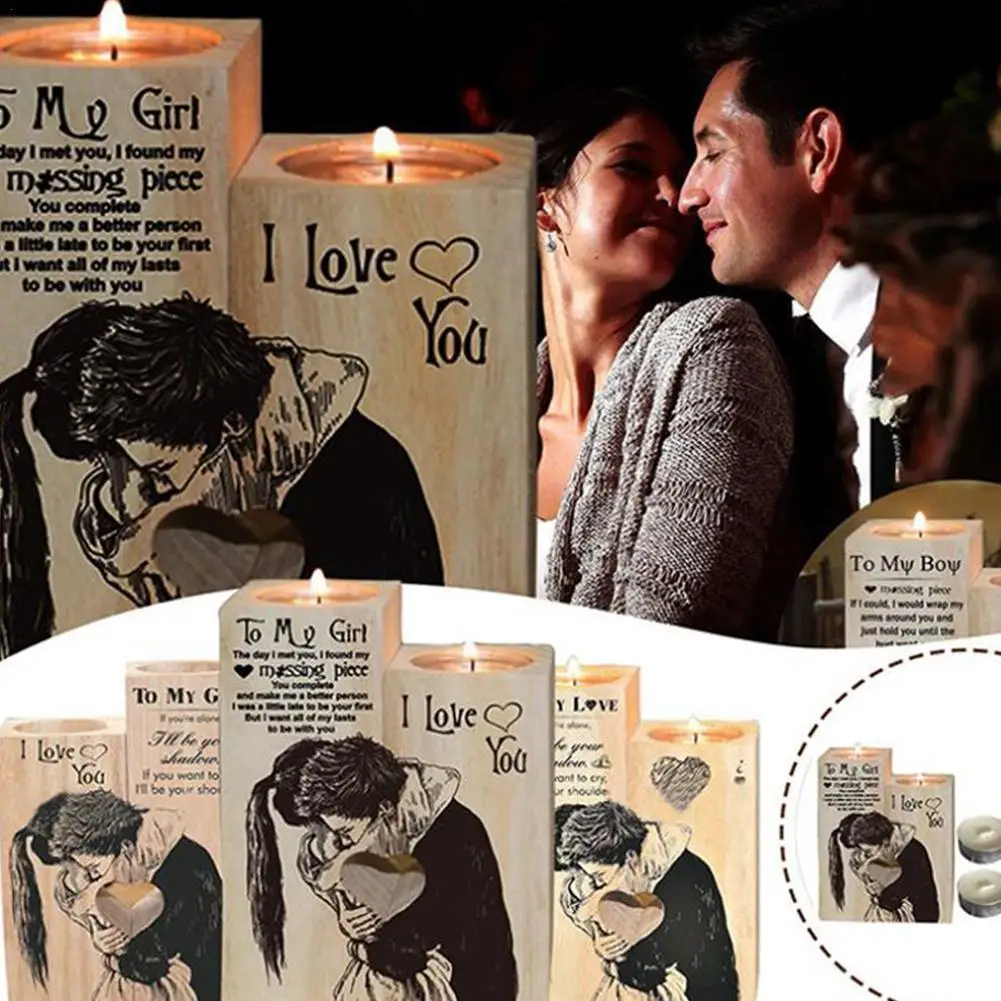 

1 шт., Деревянные Подсвечники в форме сердца