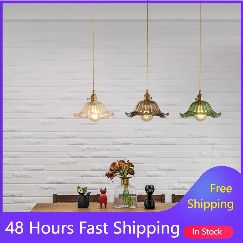 Стеклянная подвесная люстра