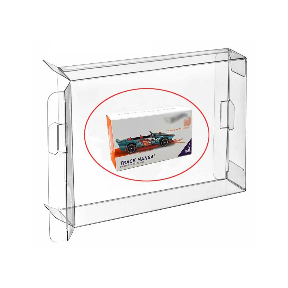 

RUITROLIKER 10PCS Box Protector Clear Protection Case Sleeve Display Box for Hot Wheels ID Boxes