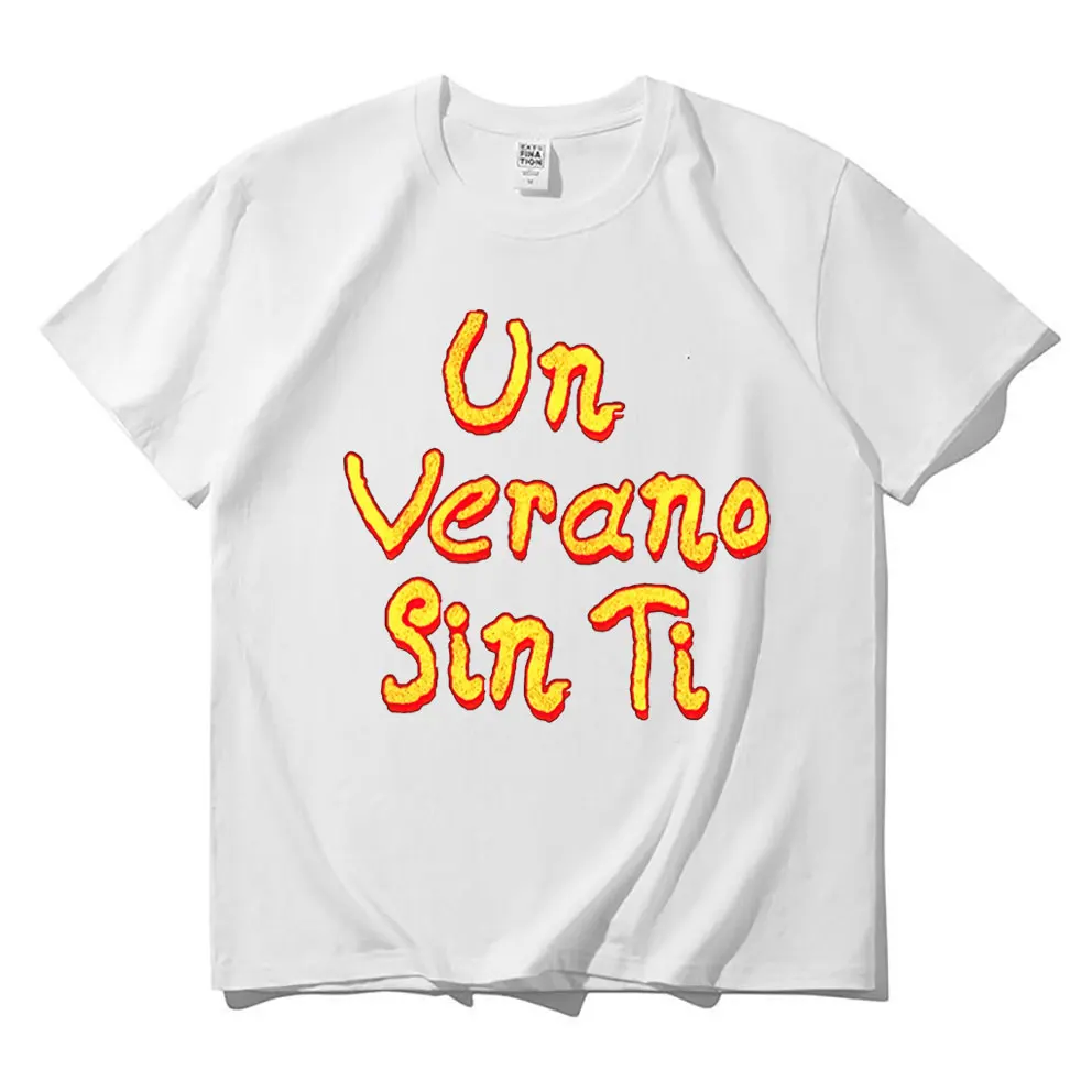 

2022 New Fashion White Bad Bunny UN VERANO SIN TI Music Album Graphic Print T-shirts Men Women Hip-Hop Trend Tshirt Unisex Tees