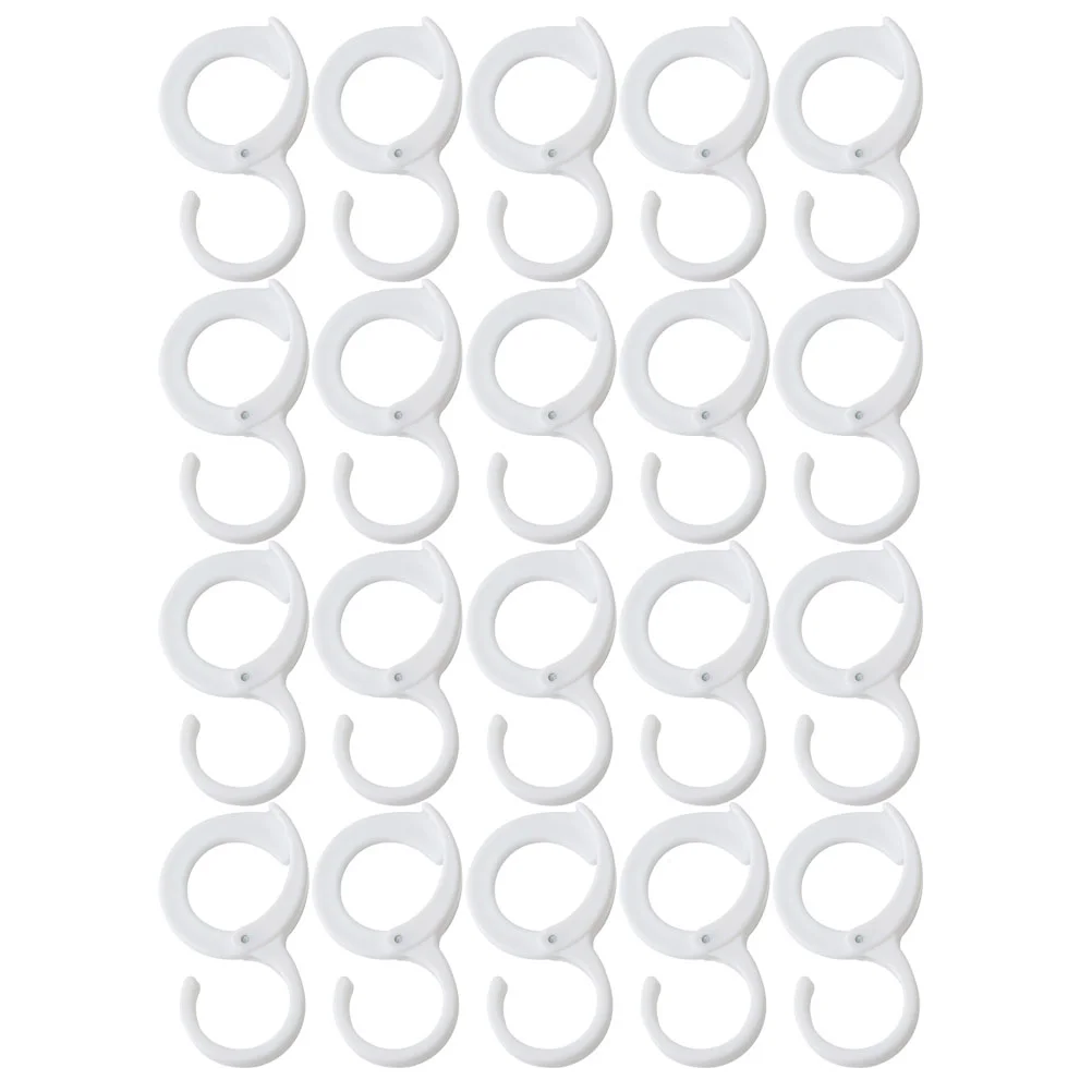 

20 Pcs Multi-purpose Hooks Small Plastic Windproof Coat Hanging Holder Pp Closet Clothes Hanger