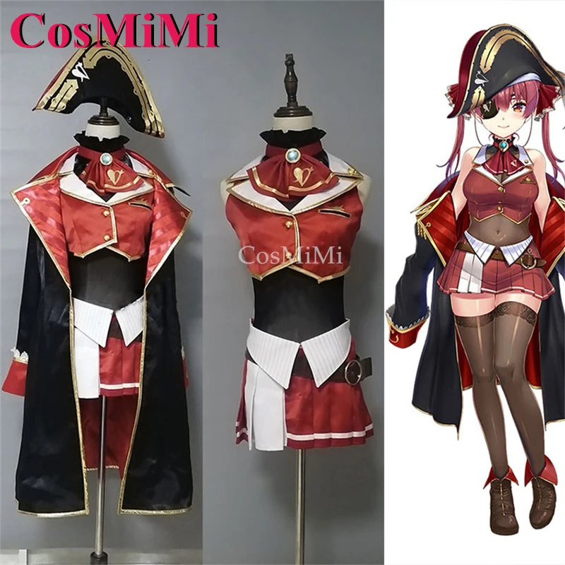 CosMiMi аниме VTuber Hololive Houshou Marine косплей костюм милая изящная униформа наряд