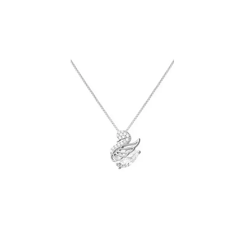 

Rose Gold Swan Necklace for Women Classical Chain Moissanite Pendant Luxury Jewelry Brand Best Selling Fashion Accessories