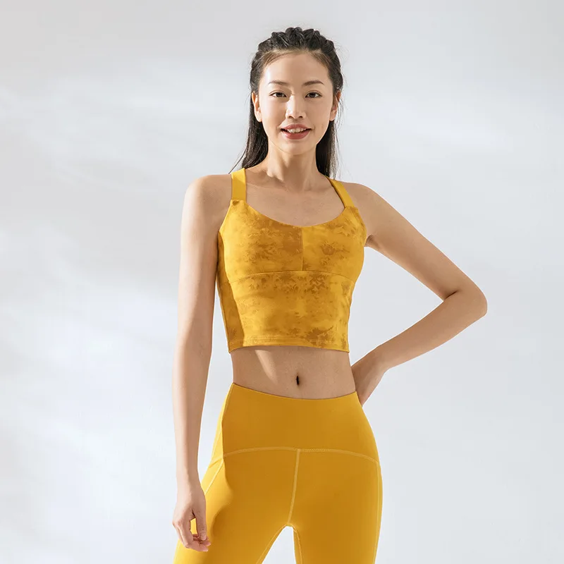 

LULU YOU LIKE Summer Women High Impact Yoga Bra Women Nake Feeling Breathable Cross Back Design Running Firness GYM Bra