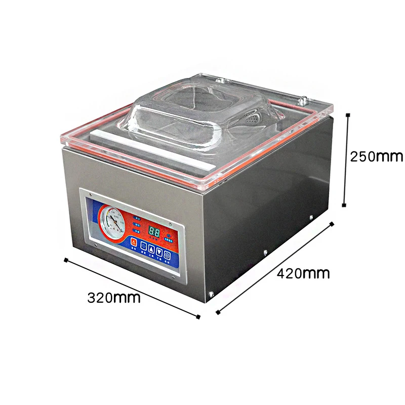

Digital Display Fully Automatic Vacuum Sealing Bag Food Sealing Machine Food Industry Packaging DZ-260C Vacuum 220V/110V