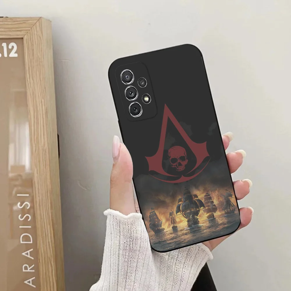 Чехол для телефона Samsung Galaxy A20 A21s A22 A31 A32 A52 A53 A72 73 A80 A91Soft A-Assassins C-Creeds черный чехол