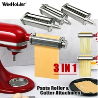 Winholder 3 IN 1 Pasta Roller And Cutter Maker Attachment For KitchenAid Stand Mixer Stainless Steel Kitchen Accessories