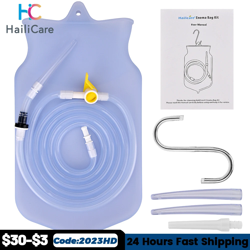 

Складная силиконовая сумка для клизмы, 2 л