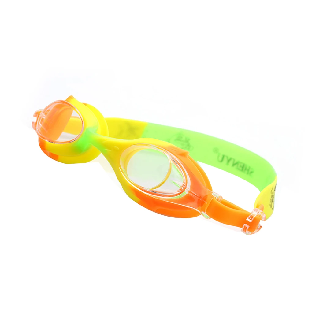 

Детские водонепроницаемые очки для плавания с защитой от УФ-лучей, незапотевающие детские очки для плавания, красные, белые, синие