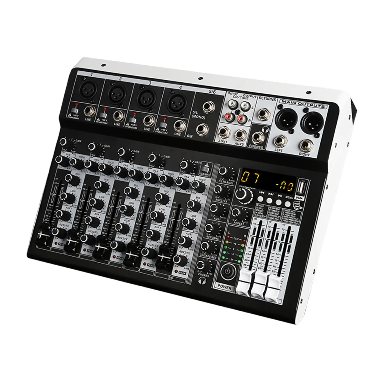 6-канальный аудиомикшер с регулировкой Equilibrium USB-порт компактный цифровой DJ Mini для