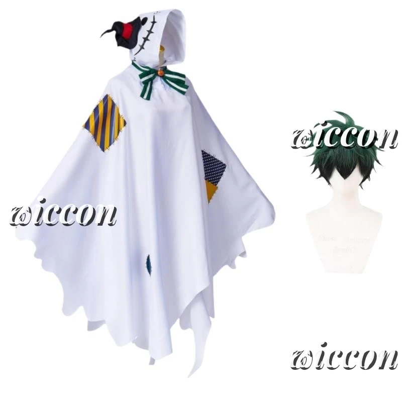 Мой аниме герой Академия Midoriya Boku no Izuku Косплей Костюм Хэллоуин Призрак Плащ с