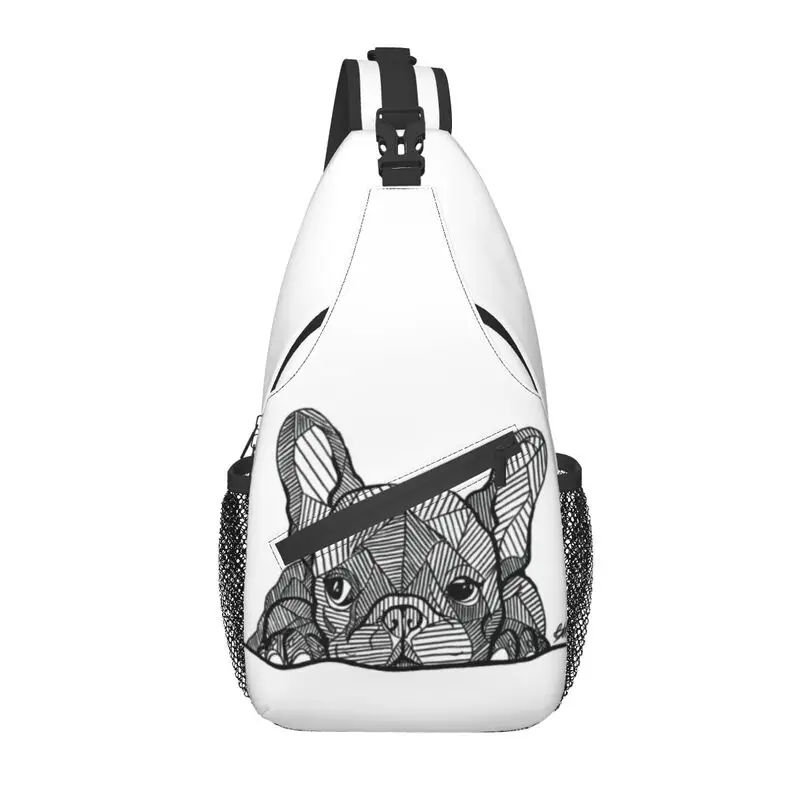 

Casual French Bulldog Sling Bag for Cycling Camping Men's Frenchie Dog Lover Crossbody Chest Backpack Shoulder Daypack