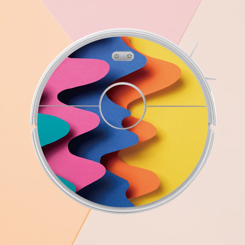 Цветные Разноцветные наклейки для психоделического робота-пылесоса украшение