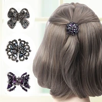 women butterfly rhinestones small flower hair claw clips metal crystals hairpins hair accessories for girl headdress ornament