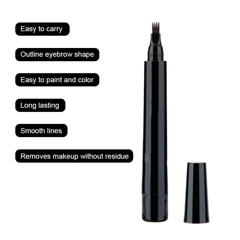 

2 Colors Eyebrow Pen Waterproof Fork Tip Eyebrow Tattoo Pencil Long Lasting Professional Fine Sketch Liquid Eye Brow Pen TSLM1