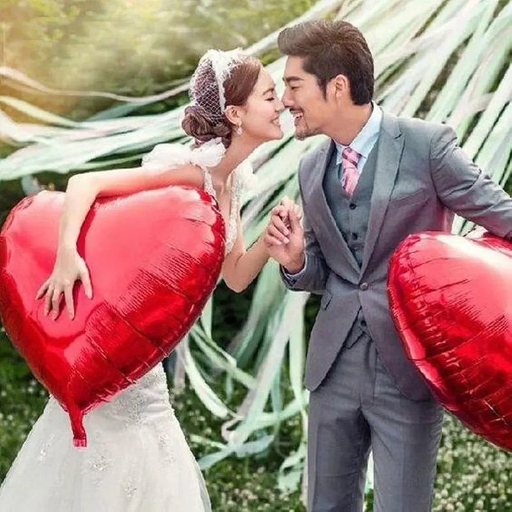 

1pc 24/32 inch Large Heart Shape aluminum foil Balloons Wedding Birthday Party Decoration Baby Shower Gift Toys Marriage Balloon