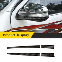 for toyota hilux 2015 2021 real carbon fiber car anti scratch strip for rear view mirror panel decorative sticker car accessorie
