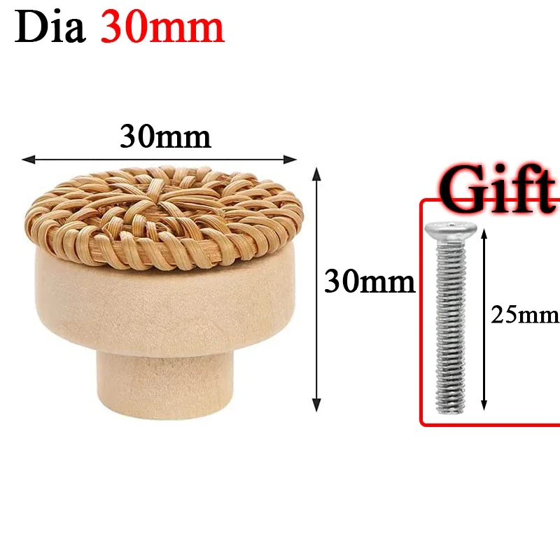 

Деревянные ручки для ящиков из ротанга, круглые ручки для шкафов ручной работы, ручки для комода, деревянный кухонный шкаф, дверные ручки для гардероба, наборы мебели