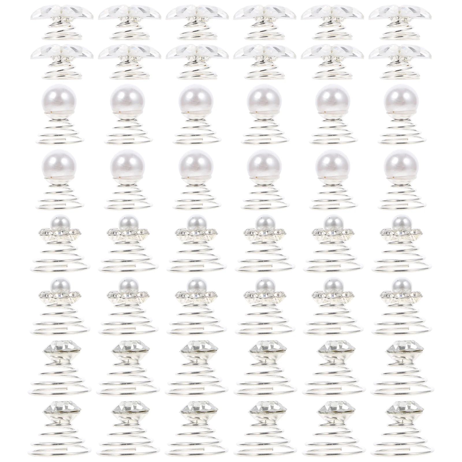 48 шт. свадебная спиральная заколка для волос с жемчугом зажим драгоценности