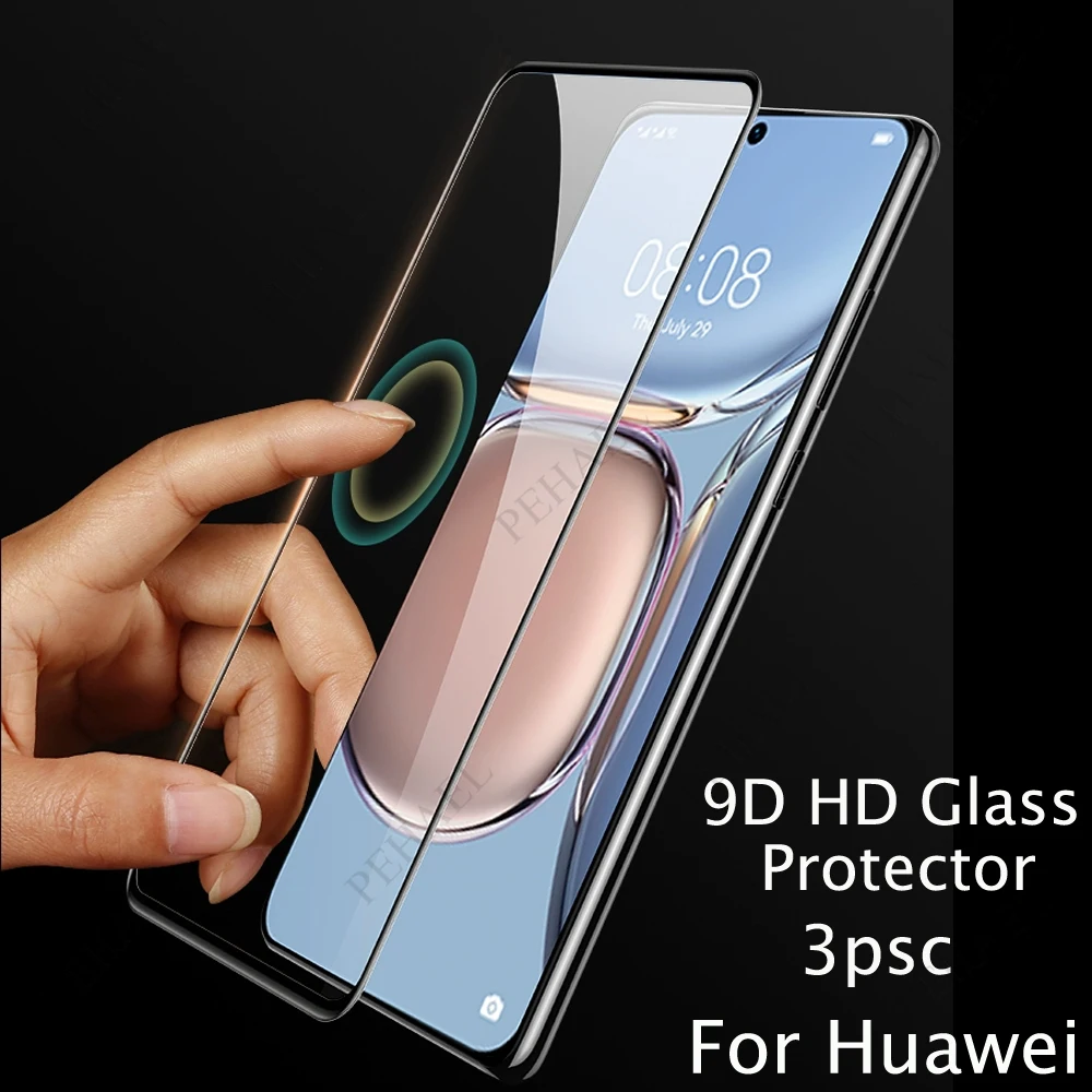 PEHAEL 3 шт. полное покрытие с черными краями HD закаленное стекло Защита экрана для