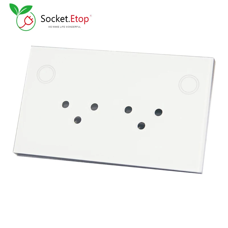 Настенная розетка израильская вилка Кристальное стекло сенсорная панель