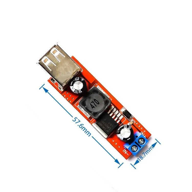 

Dual USB Output 9V / 12V / 24V / 36V Car Charger Switch 5V DC-DC Power Supply Module 3A Buck Regulator