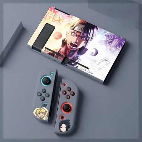 Чехол Naruto для Nintendo Switch NS OLED Akatsuki TPU Мягкий защитный чехол аксессуары защита от падения