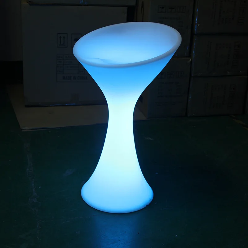 

REAQ Rechargeable High Counter Stool 46*46*74cm Luminous Bar Chairs Event Wedding Party Glow Furniture Color Changing LED Lights