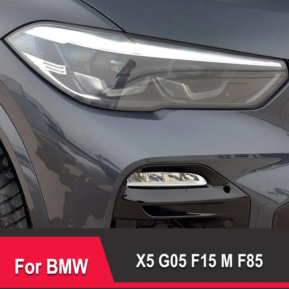 

2 шт., защитная пленка для автомобильных фар, Прозрачная черная наклейка из ТПУ для BMW X5 G05 F15 M F85 2014-2022