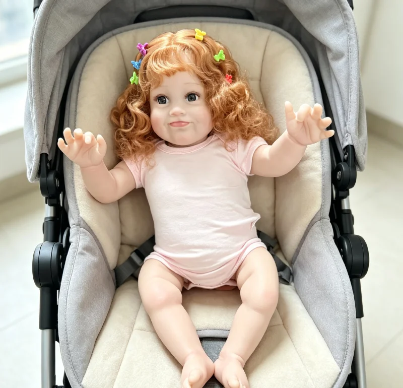 Фото Кукла Reborn Milicent 60 см, девочка-младенец, с мягким тканевым телом, ручной росписью 3D-кожи и вшитыми волосами, высококачественная кукла-пупс, подарок №4