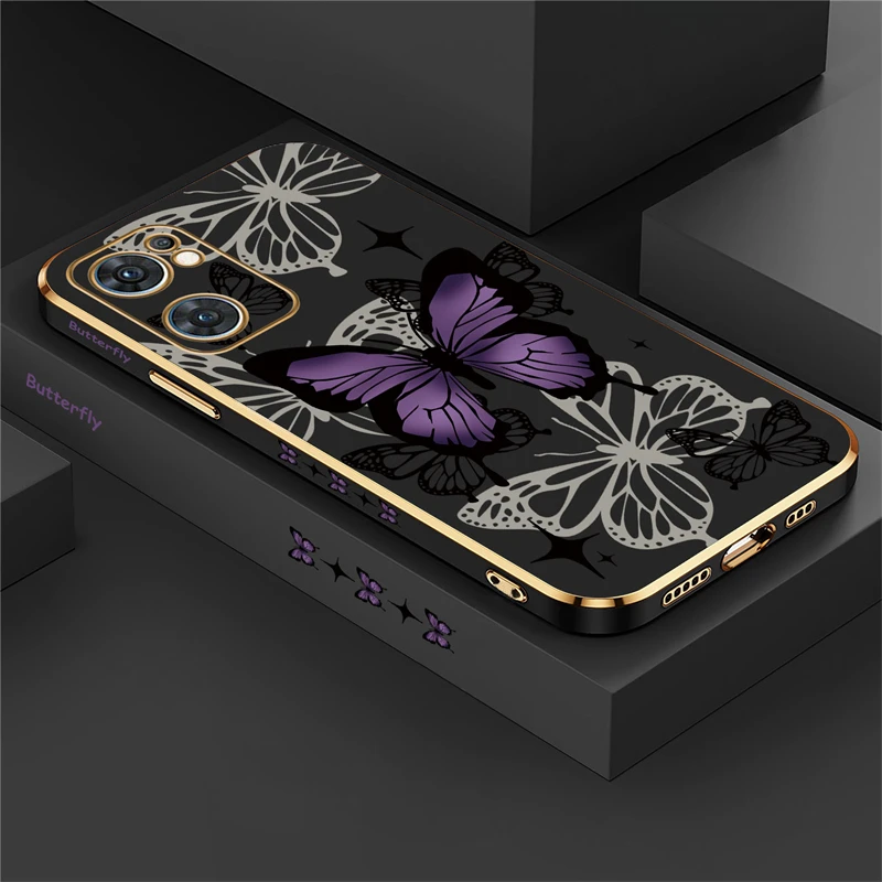 X5 Lite силиконовый ретро-телефон с бабочкой для OPPO Find X3 X2 NEO F15 F19 F11 F17 F21 Pro мягкая