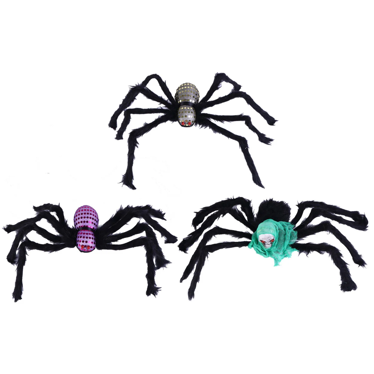 

3pcs Artificial Spider Plush Spider Simulation Spiders